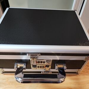 Black and Silver Locking Aluminum Storage Case